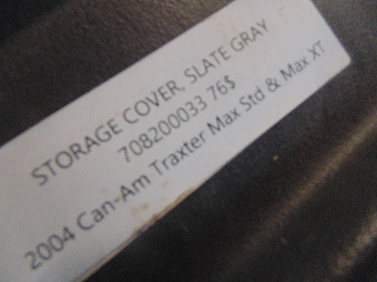 2004 CAN-AM TRAXTER MAX STD & MAX XT STORAGE COVER SLATE GRAY 708200033