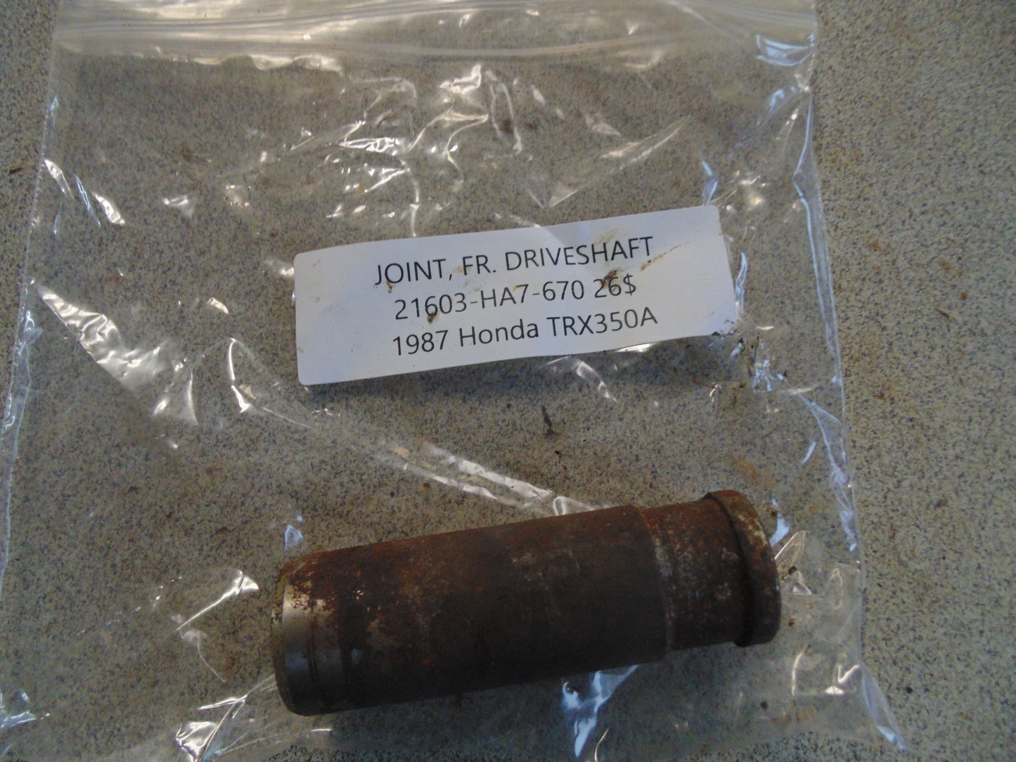 1987 HONDA TRX350A JOINT DRIVESHAFT 21603-HA7-670