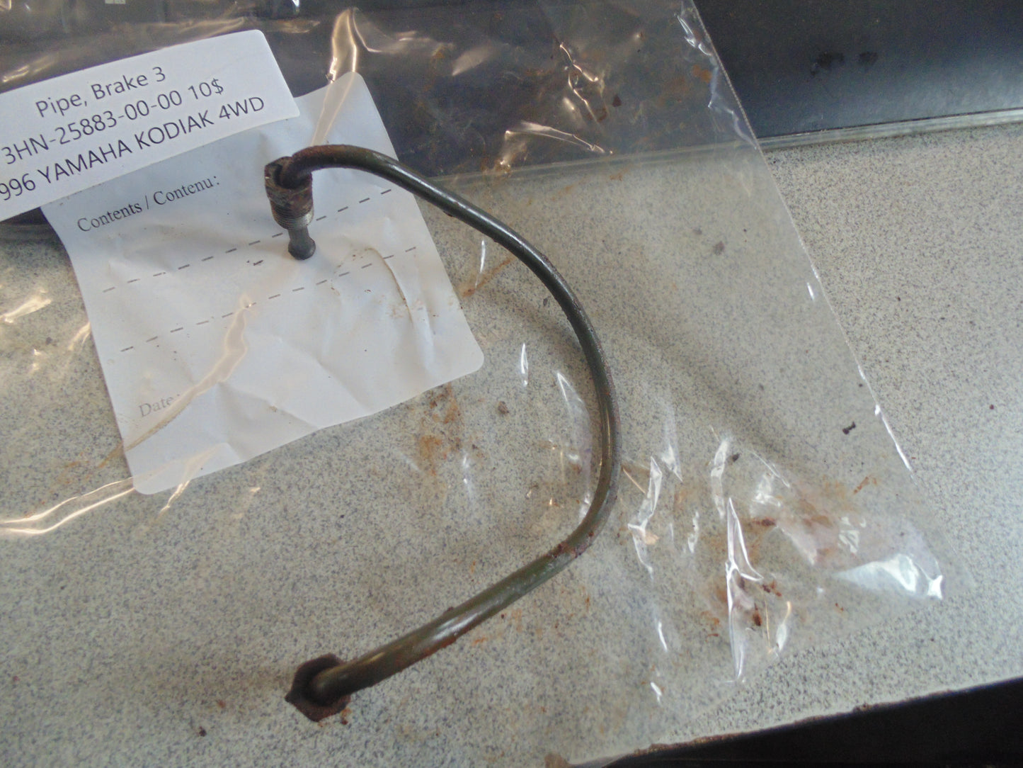 1996 YAMAHA KODIAK 4WD PIPE BRAKE 3 3HN-25883-00-00