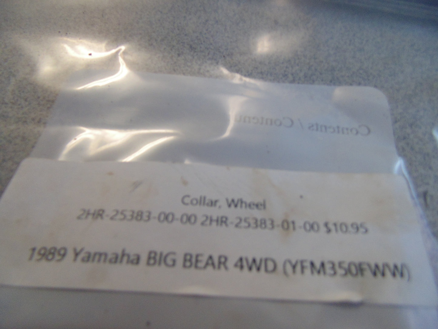1989 Yamaha BIG BEAR 4WD COLLAR WHEEL 2HR-25383-00-00 2HR-25383-01-00