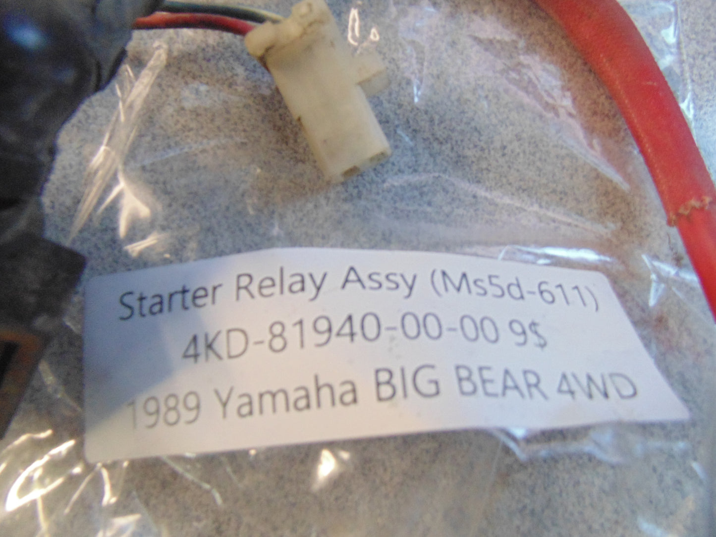 1989 Yamaha BIG BEAR 4WD STARTER RELAY ASSY (MSD5-611) 4KD-81940-00-00
