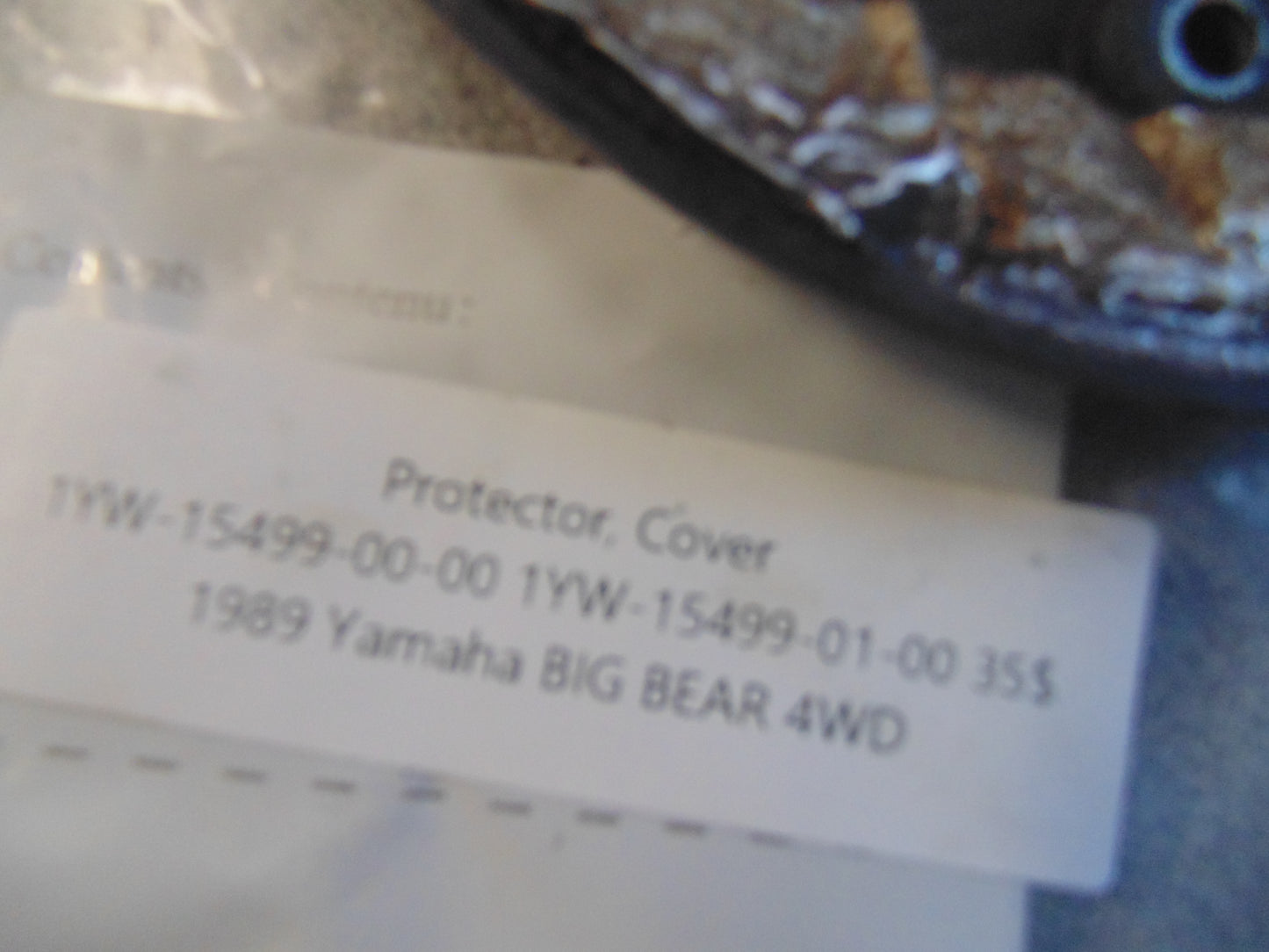 1989 Yamaha BIG BEAR 4WD PROTECTOR COVER 1YW-15499-00-00 1YW-15499-01-00