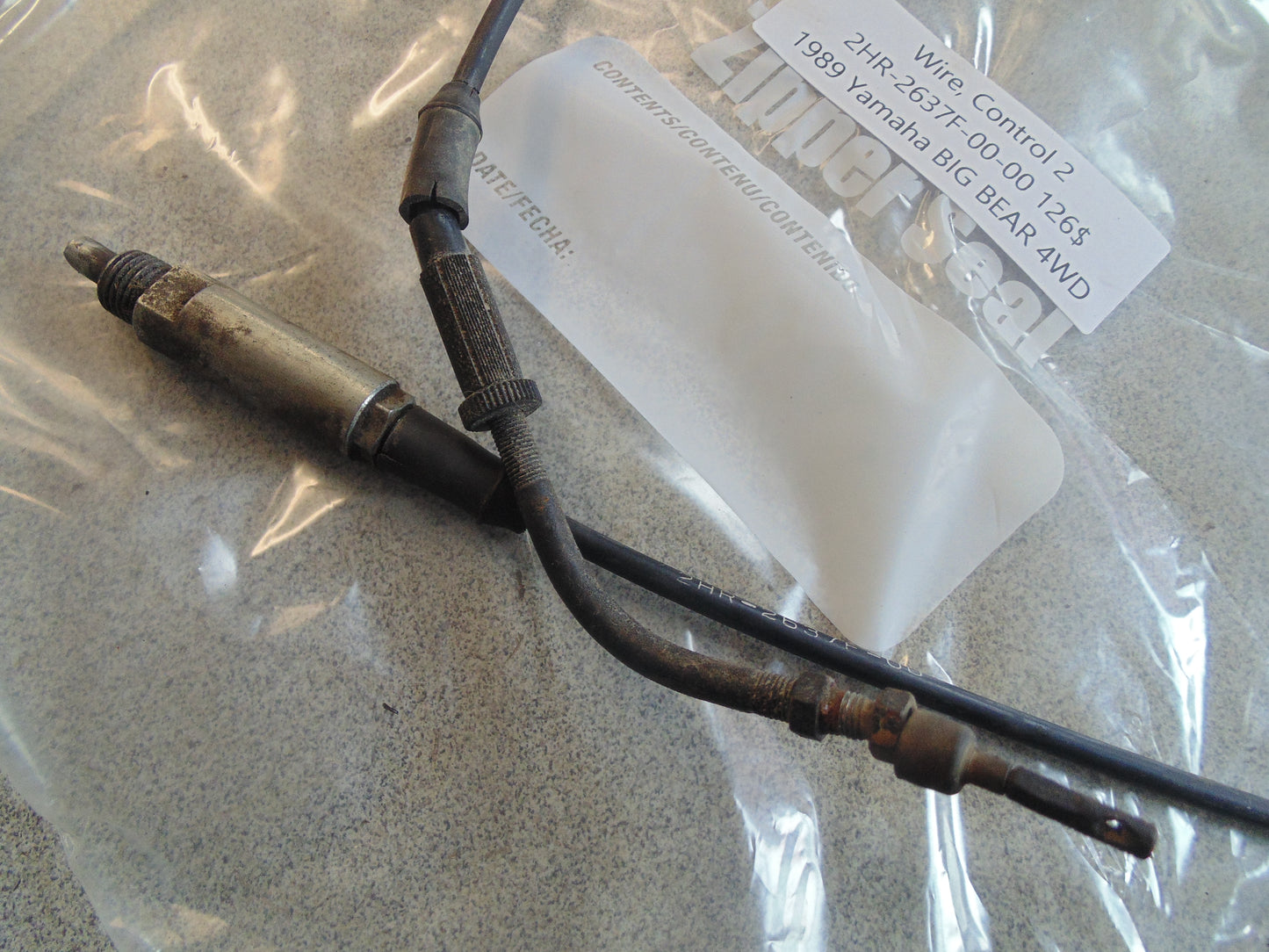 1989 Yamaha BIG BEAR 4WD WIRE CONTROL 2 2HR-2637F-00-00