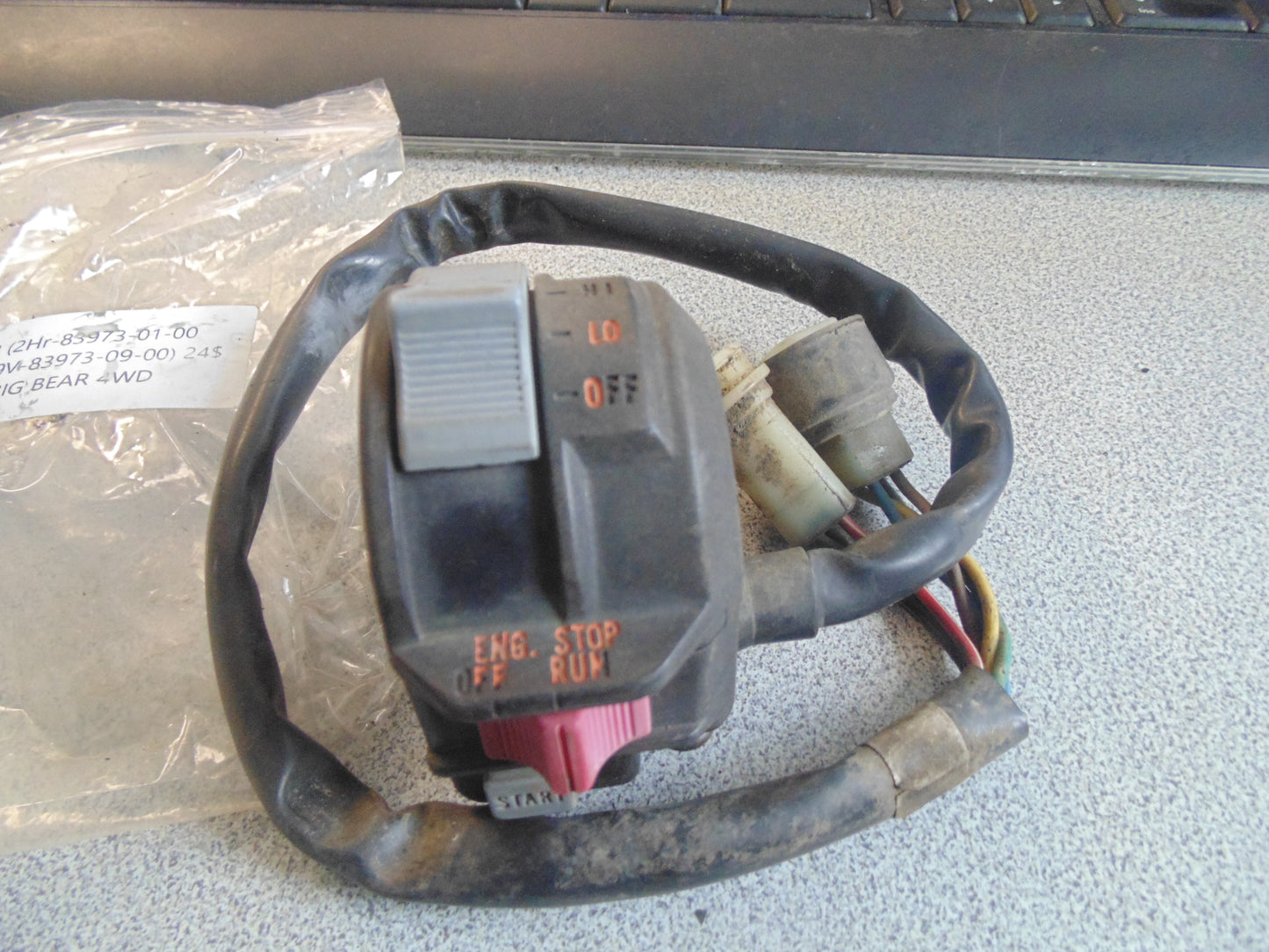 1989 Yamaha BIG BEAR 4WD SWITCH HANDLE 3 59V-83973-02-00 59V-83973-09-00