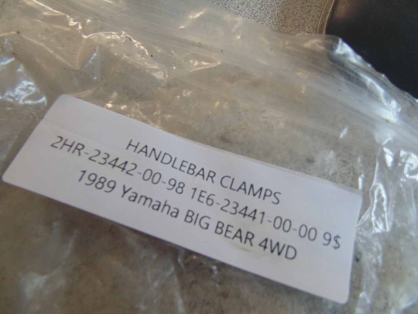 1989 Yamaha BIG BEAR 4WD HANDLEBARS CLAMPS 2HR-23442-00-98 1E6-23441-00-00