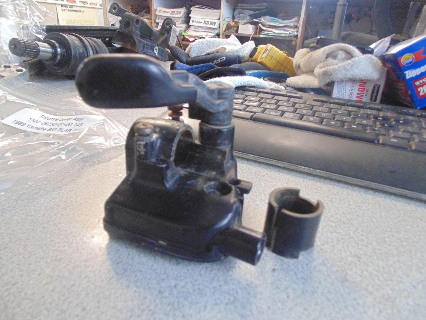 1989 Yamaha BIG BEAR 4WD THROTTLE LEVER ASSY 1NV-26250-01-00