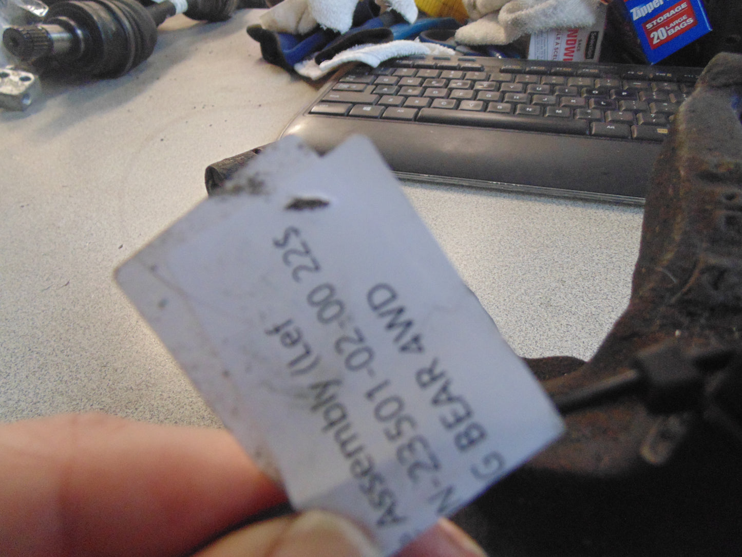 1989 Yamaha BIG BEAR 4WD STEERING KNUCKLE ASSY LH 3HN-23501-01-00 3HN-23501-02-0