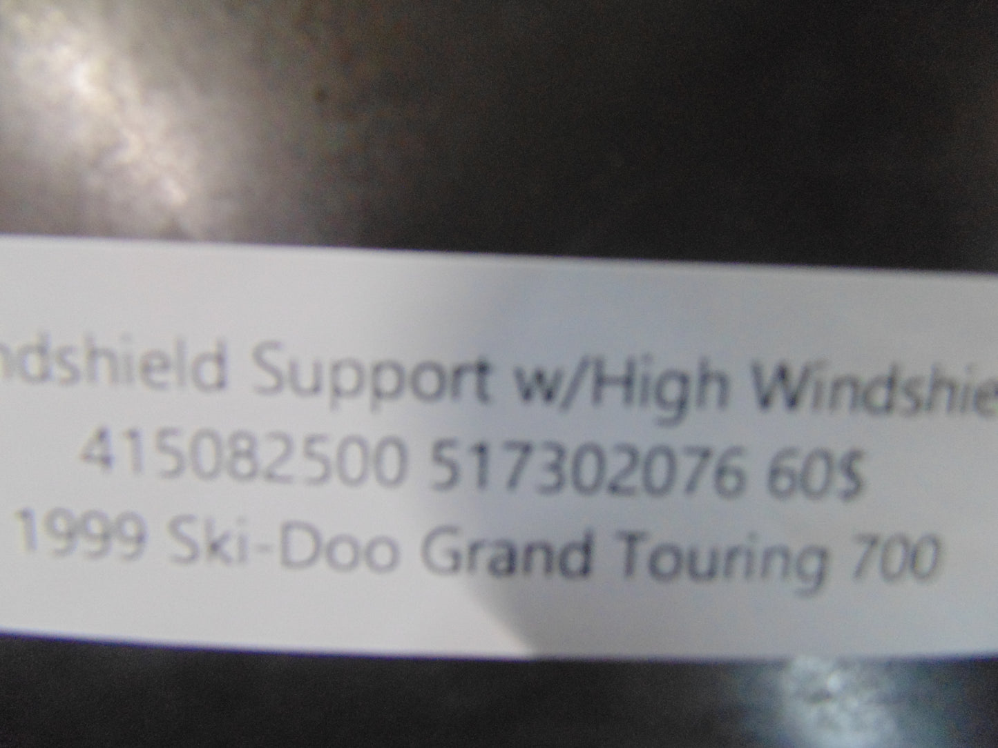 1999 SKI-DOO GRAND TOURING 700 WINDSHIELD SUPPORT W/ HIGHT WINDSHIELD 415082500 517302076