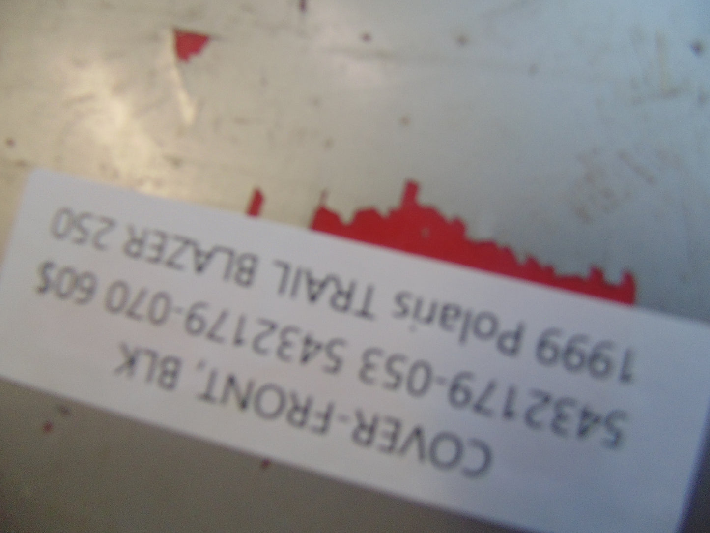 1999 POLARIS TRAIL BLAZER 250 COVER FRONT BLK 5432179-053 5432179-070