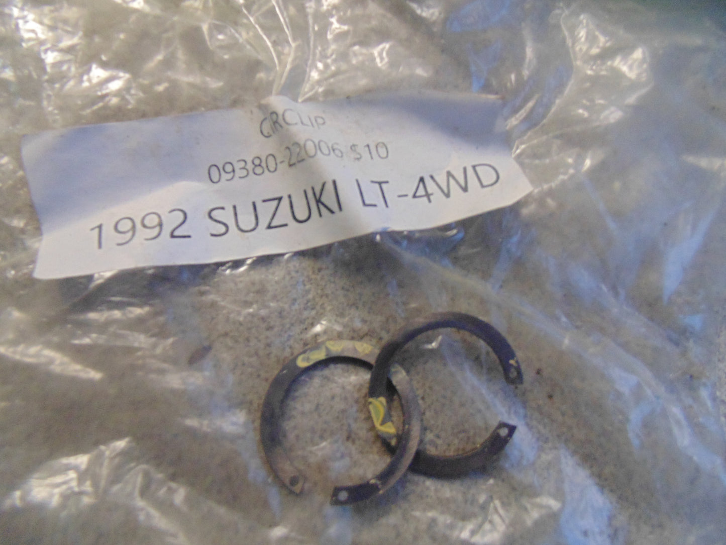 1992 SUZUKI LT-4WD CIRCLIP 09380-22006