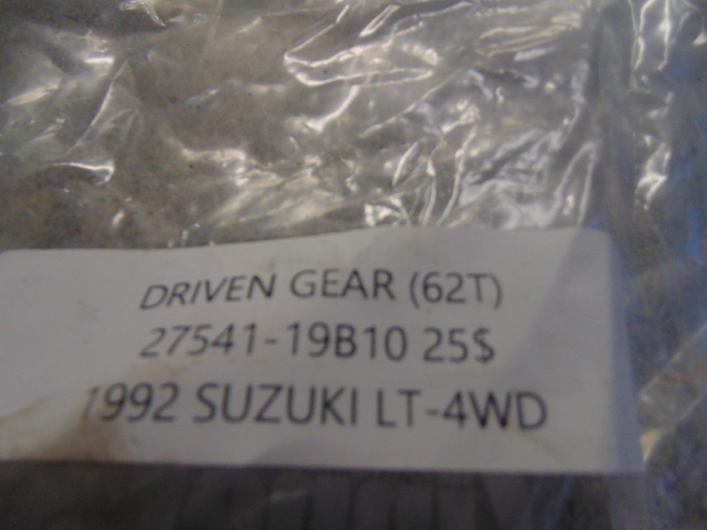 1992 SUZUKI LT-4WD DRIVEN GEAR (62T) 27541-19B10