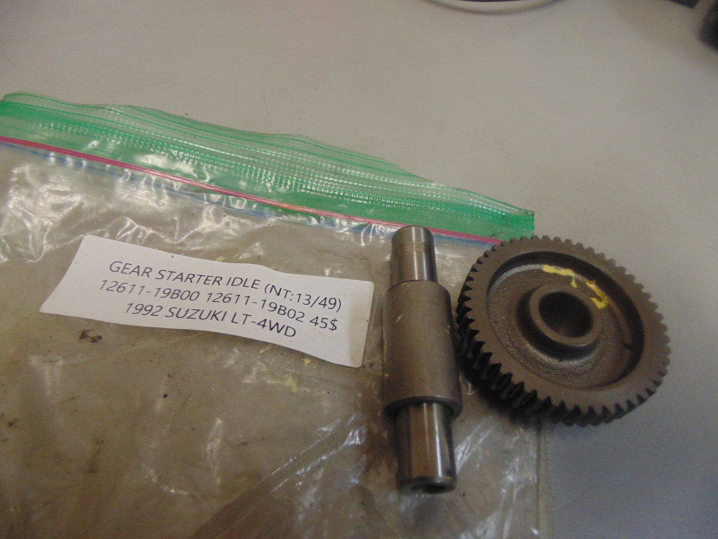 1992 SUZUKI LT-4WD GEAR STARTER IDLE NT:13/49 12611-19B00 12611-19B02