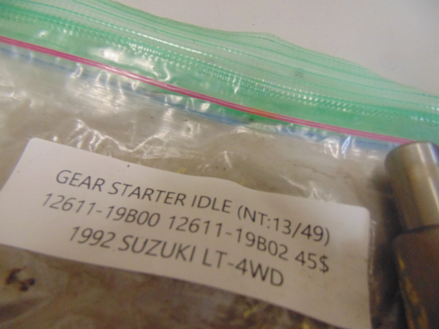 1992 SUZUKI LT-4WD GEAR STARTER IDLE NT:13/49 12611-19B00 12611-19B02