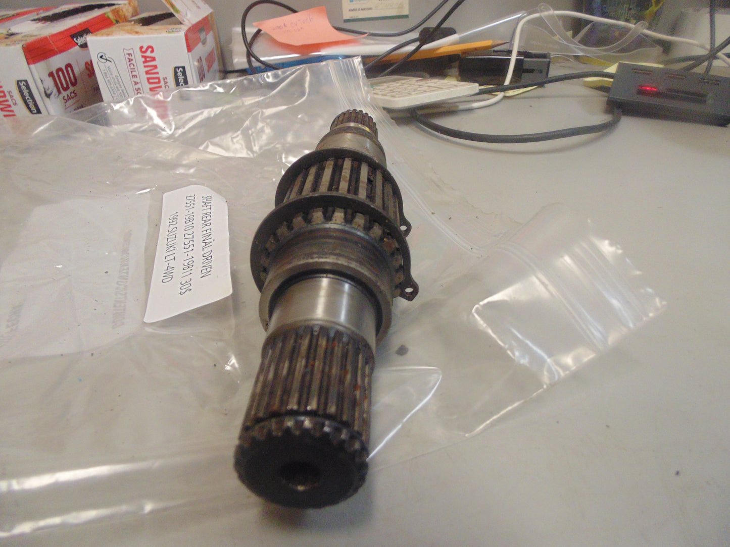 1992 SUZUKI LT-4WD SHAFT REAR FINAL DRIVEN 27551-19B11