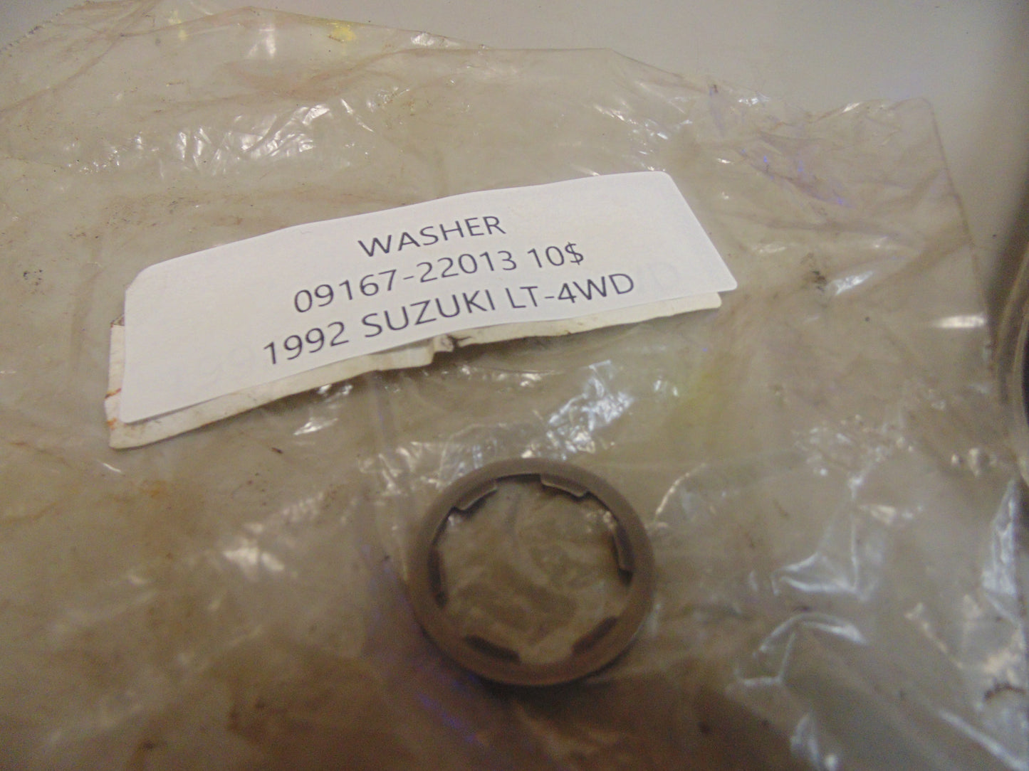 1992 SUZUKI LT-4WD WASHER 09167-22013