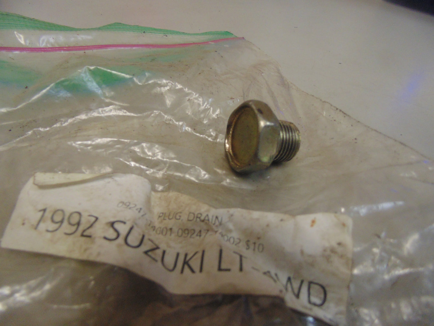 1992 SUZUKI LT-4WD PLUG DRAIN 09247-14001 09247-14002
