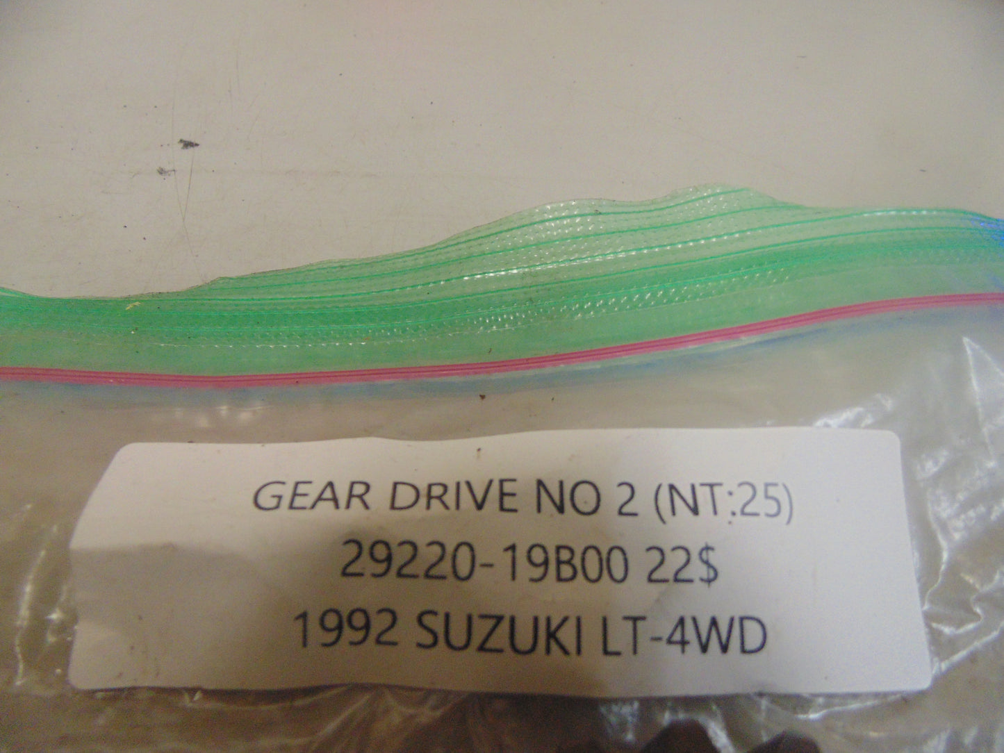 1992 SUZUKI LT-4WD GEAR DRIVE NO 2 (NT:25) 29220-19B00