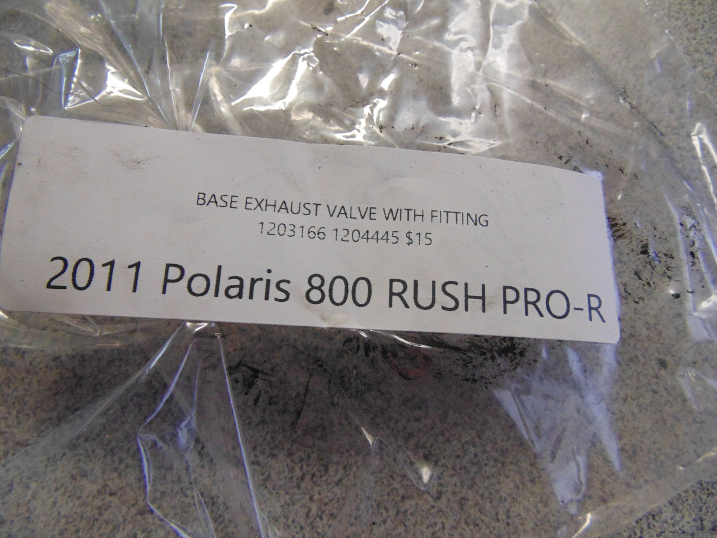 2011 Polaris 800 RUSH PRO-R  BASE EXHAUST VALVE WITH FITTING 1203166 1204445