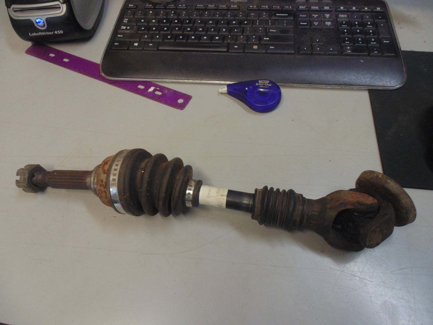 1986 SUZUKI LT250EF SHAFT ASSY FRONT 54901-19B13