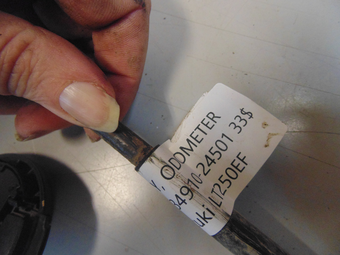 1986 SUZUKI LT250EF CABLE ODOMETER 34910-24500 34910-24501