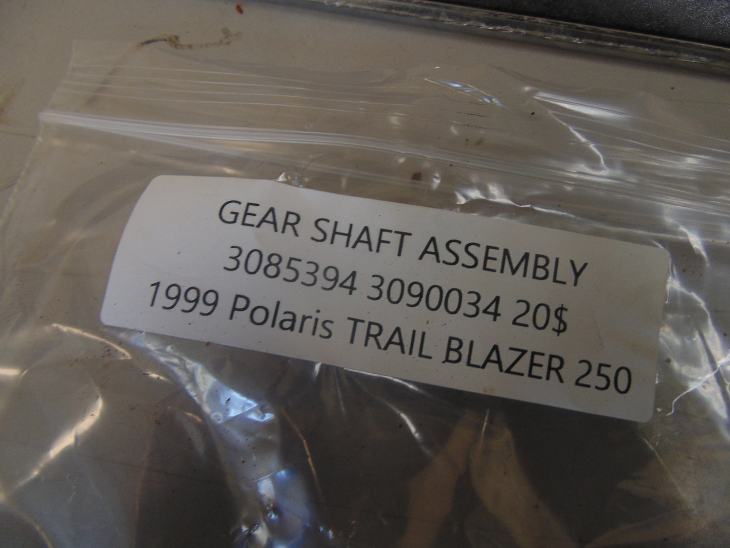 1999 POLARIS TRAILBLAZER 250 GEAR SHAFT ASSY  3085394 3090034