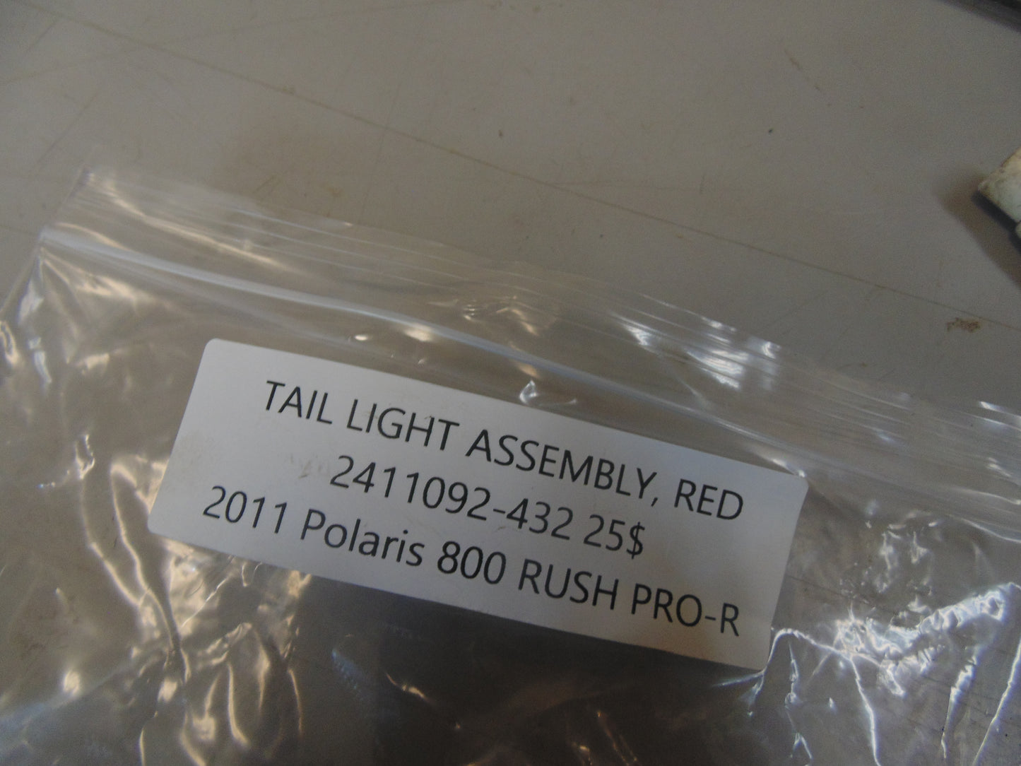 2011 Polaris 800 RUSH PRO-R TAIL LIGHT ASSY RED 2411092-432