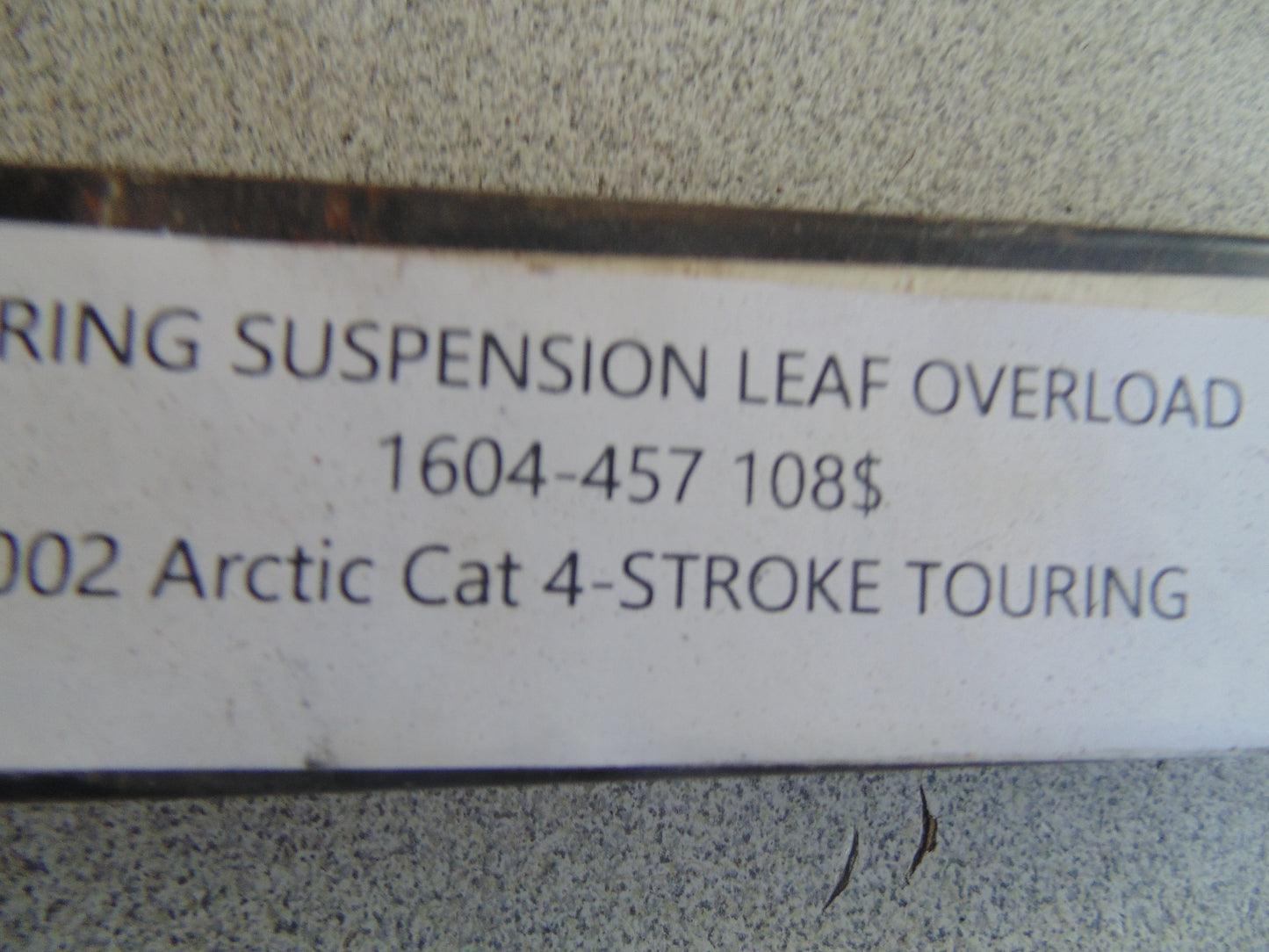 2003 ARCTIC CAT 4 STROKE TOURING SPRING SUSPENSION LEAF OVERLOAD 1604-457
