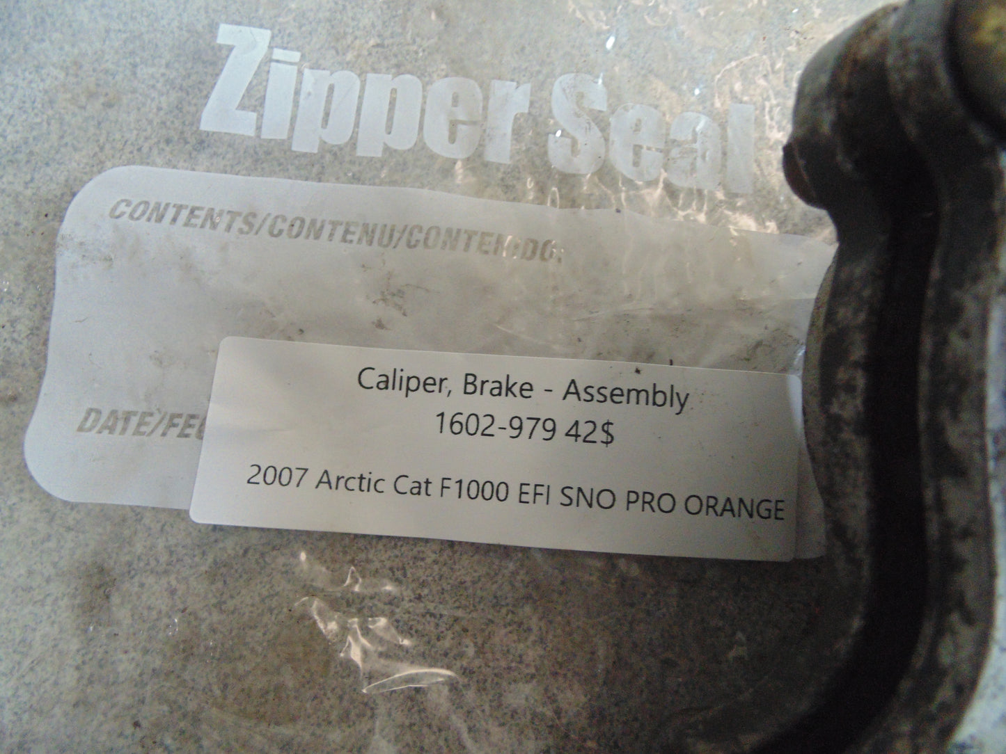 2007 ARCTIC CAT F1000 EFI SNO PRO ORANGE CALIPER BRAKE ASSY 1602-979