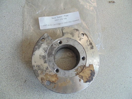 2007 ARCTIC CAT F1000 EFI SNO PRO ORANGE BASE STATOR PLATE 3007-316