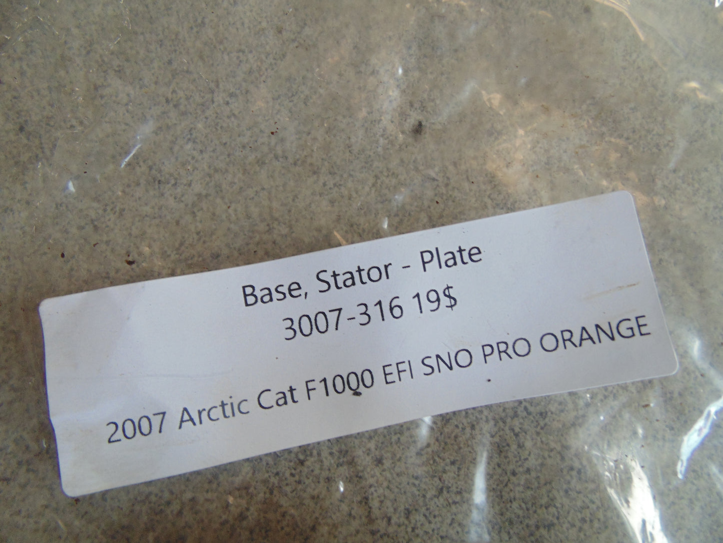 2007 ARCTIC CAT F1000 EFI SNO PRO ORANGE BASE STATOR PLATE 3007-316