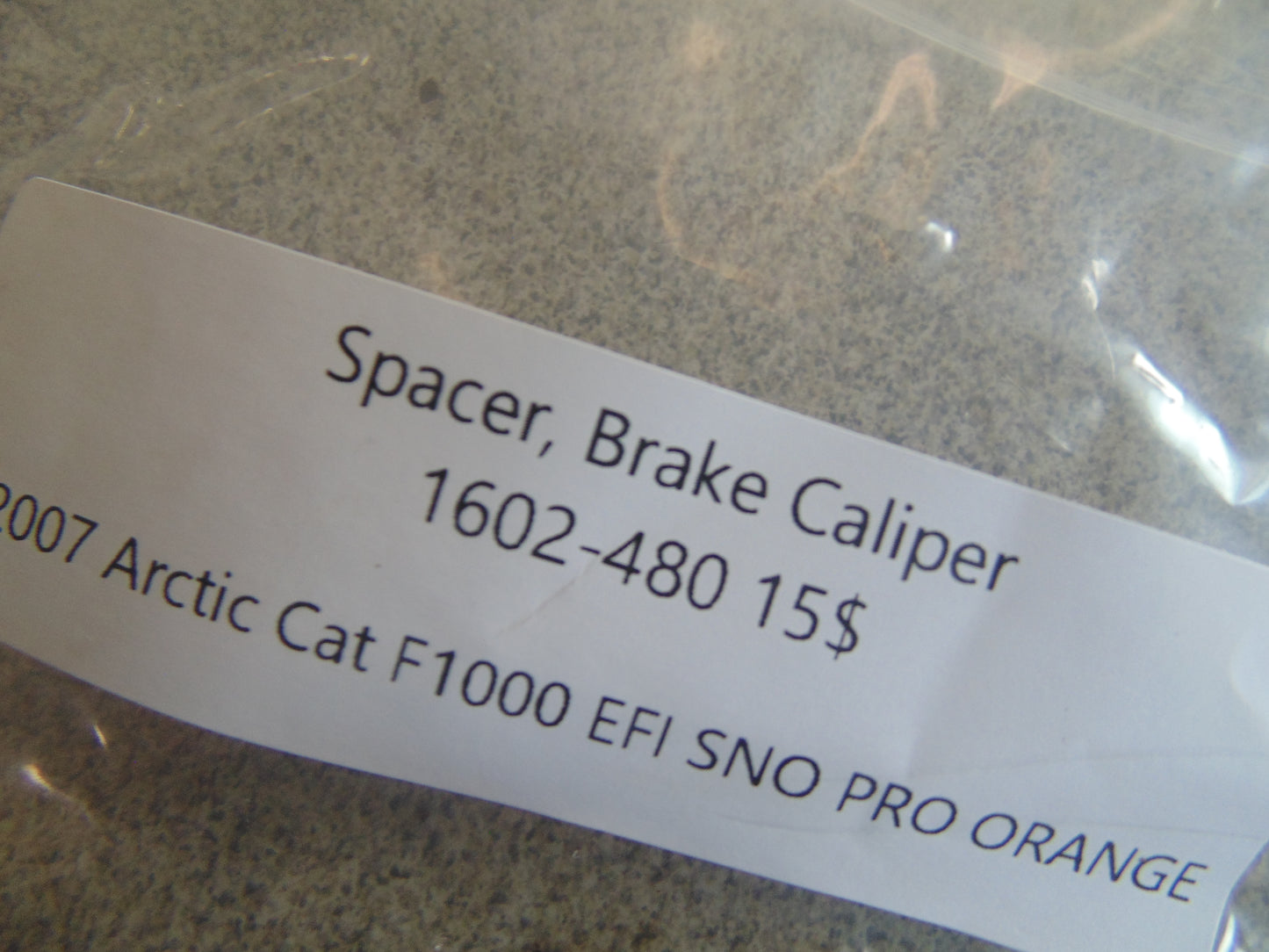 2007 ARCTIC CAT F1000 EFI SNO PRO ORANGE SPACER BRAKE CALIPER 1602-480