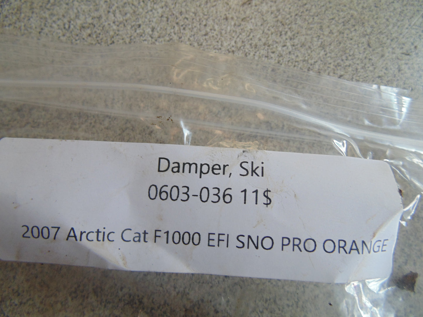 2007 ARCTIC CAT F1000 EFI SNO PRO ORANGE DAMPER SKI 0603-036