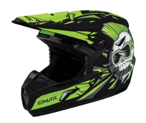 GMAX MX46Y UNSTABLE MX YOUTH HELMET YOUTH LARGE BLACK/GREEN