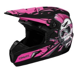 GMAX MX46Y UNSTABLE MX YOUTH HELMET YOUTH SMALL BLACK/PINK