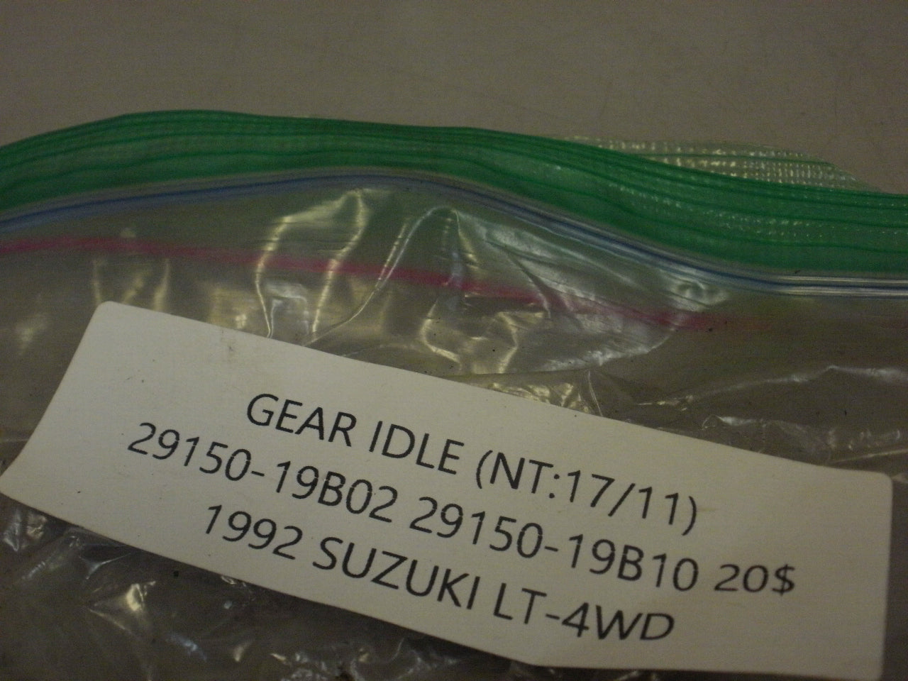 1992 SUZUKI LT-4WD GEAR IDLE (NT:17/11) 29150-19B02 29150-19B10