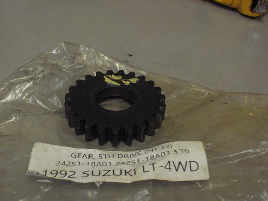 1992 SUZUKI LT-4WD GEAR 5TH DRIVE (NT:22) 24251-18A01 24251-18A03