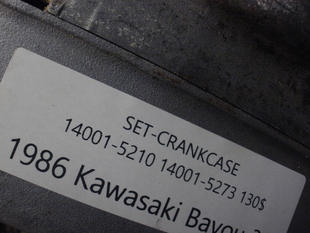 1986 KAWASAKI BAYOU 300 SET CRANKCASE 14001-5210 14001-5273