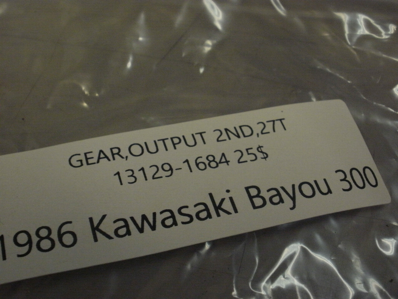 1986 KAWASAKI BAYOU 300 GEAR OUTPUT 2ND 27T 13129-1684