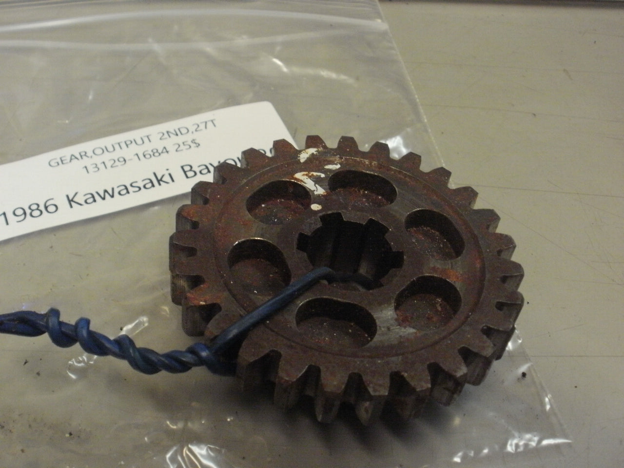 1986 KAWASAKI BAYOU 300 GEAR OUTPUT 2ND 27T 13129-1684
