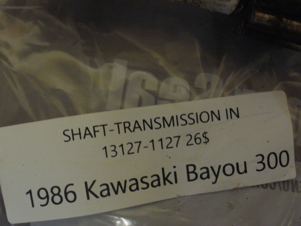 1986 KAWASAKI BAYOU 300 SHAFT TRANSMISSION IN 13127-1127