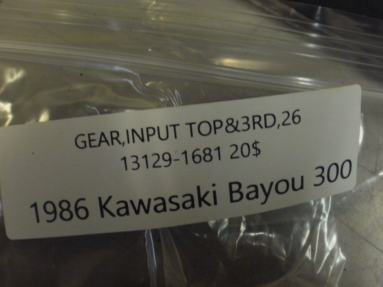 1986 KAWASAKI BAYOU 300 GEAR INPUT TOP & 3RD 26T 13129-1681