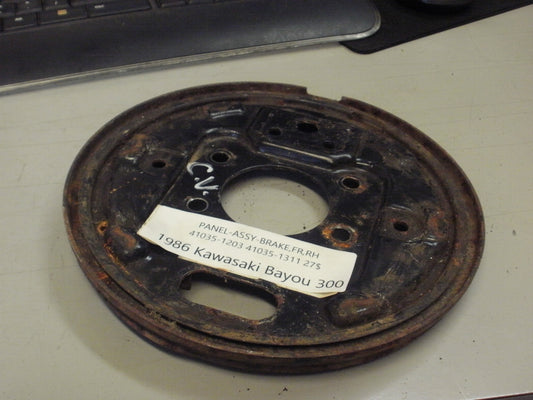 1986 KAWASAKI BAYOU 300 PANEL ASSY BRAKE FR RH 41035-1203  41035-1311