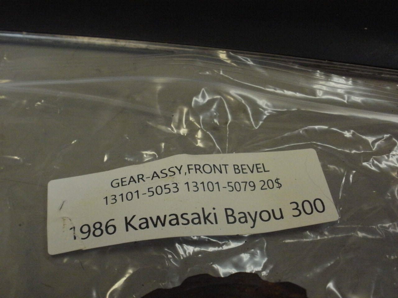 1986 KAWASAKI BAYOU 300 GEAR ASSY FRONT BEVEL 13101-5053 13101-5079