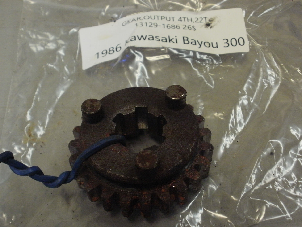 1986 KAWASAKI BAYOU 300 GEAR OUTPUT 4TH 22T 13129-1686
