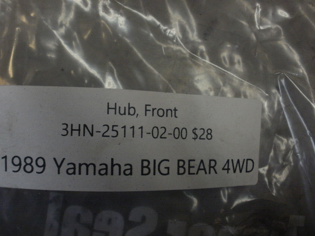 1989 YAMAHA BIG BEAR 4WD HUB FRONT 3HN-25111-02-00