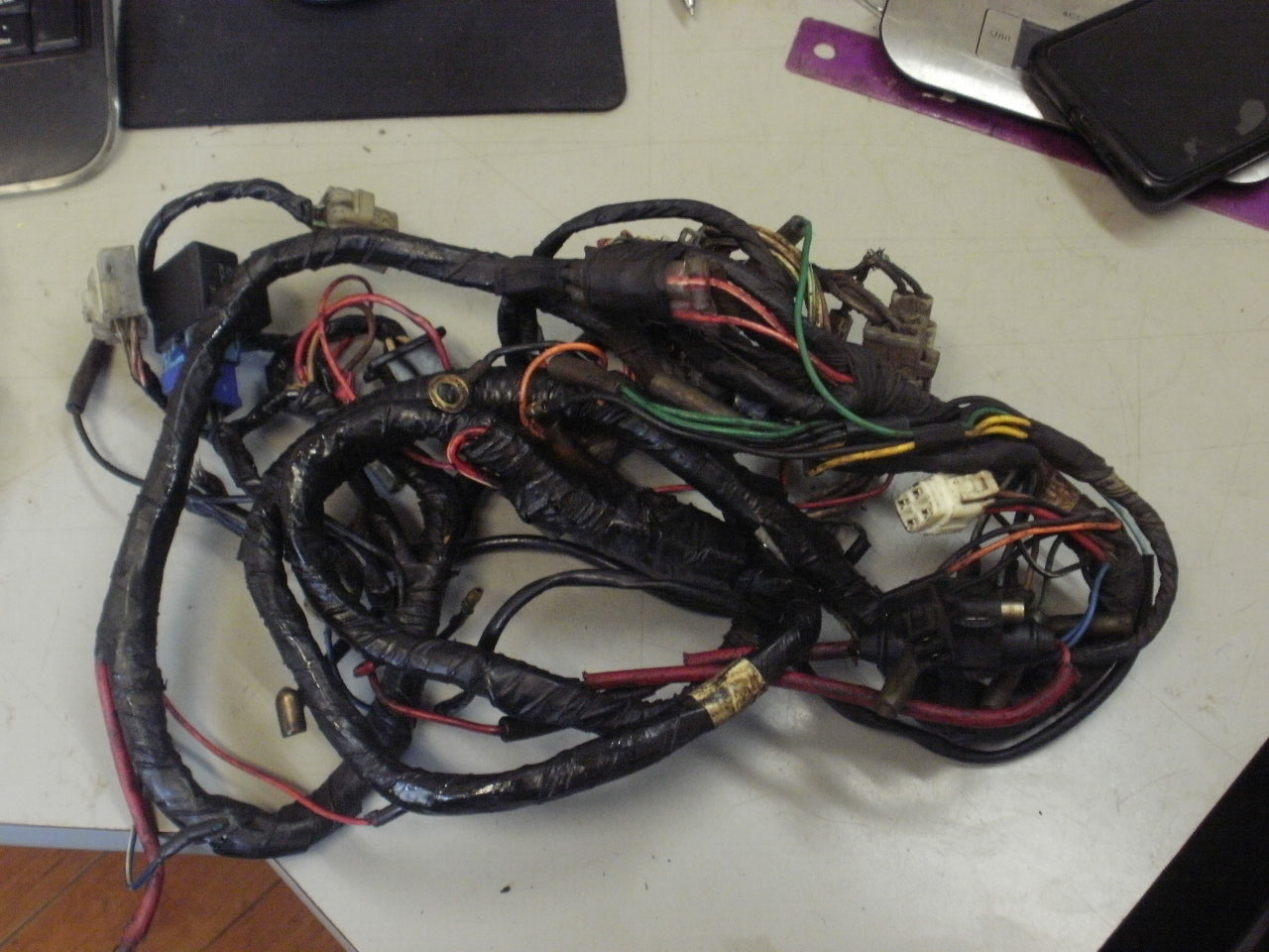 1989 YAMAHA BIG BEAR 4WD WIRE HARNESS ASSY 3HN-82590-00-00