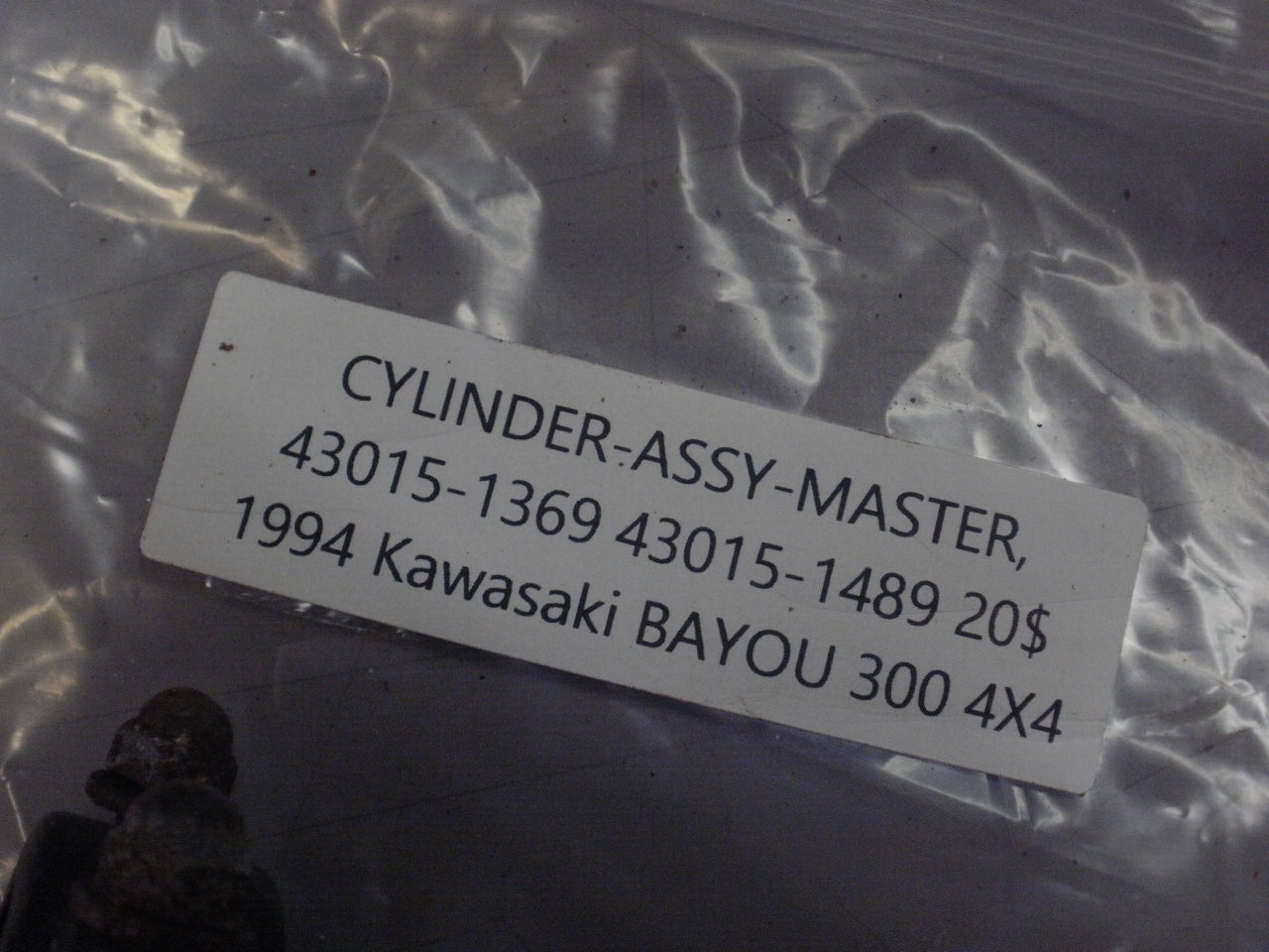 1994 KAWASAKI BAYOU 300 4X4 CYLINDER ASSY MASTER 43015-1369 43015-1489