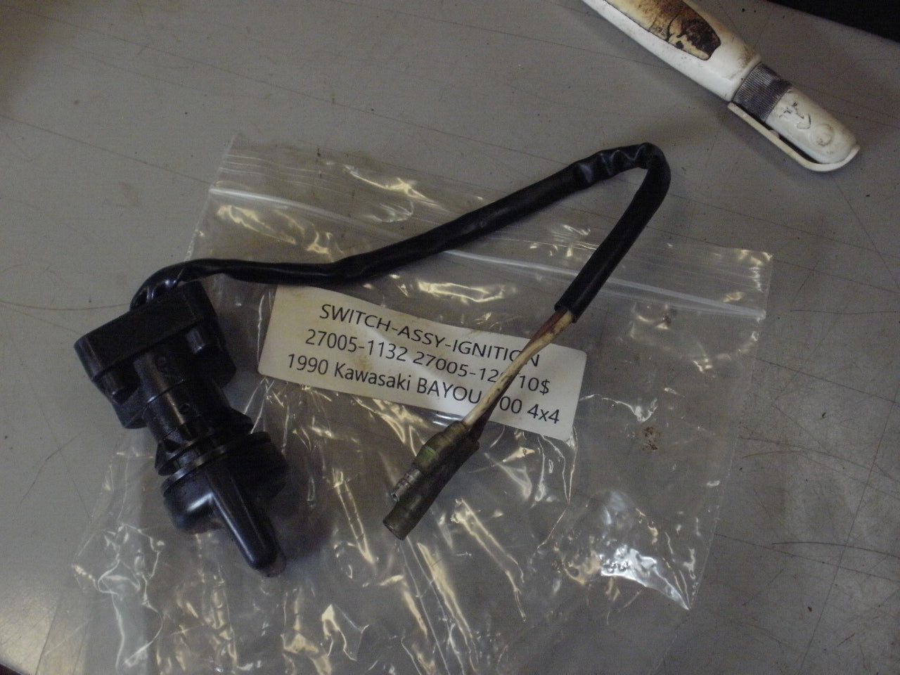 1990 KAWASAKI BAYOU 300 SWITCH ASSY IGNITION 27005-1132 27005-1201
