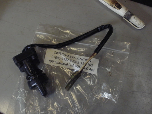 1990 KAWASAKI BAYOU 300 SWITCH ASSY IGNITION 27005-1132 27005-1201