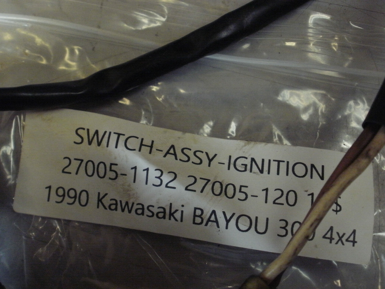 1990 KAWASAKI BAYOU 300 SWITCH ASSY IGNITION 27005-1132 27005-1201